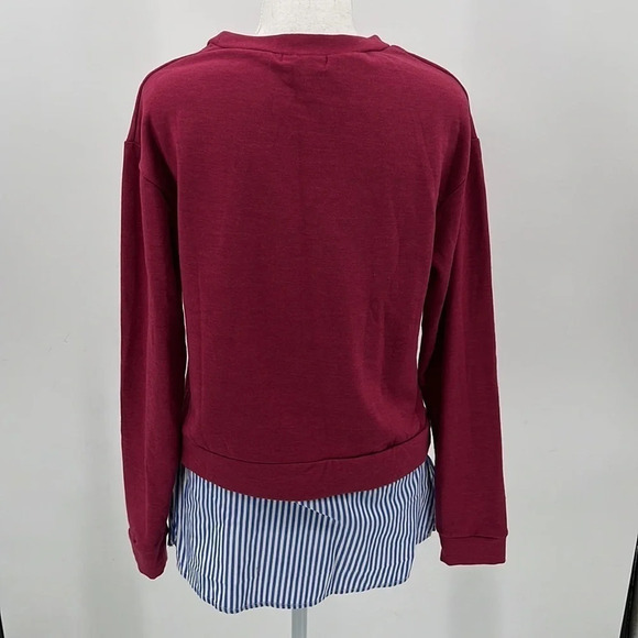 Thyme & Honey Sweatshirt Dress Shirt Combo in Magenta - NWT - Size Small - Picture 3 of 7